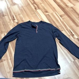 Navy blue prana long sleeve shirt